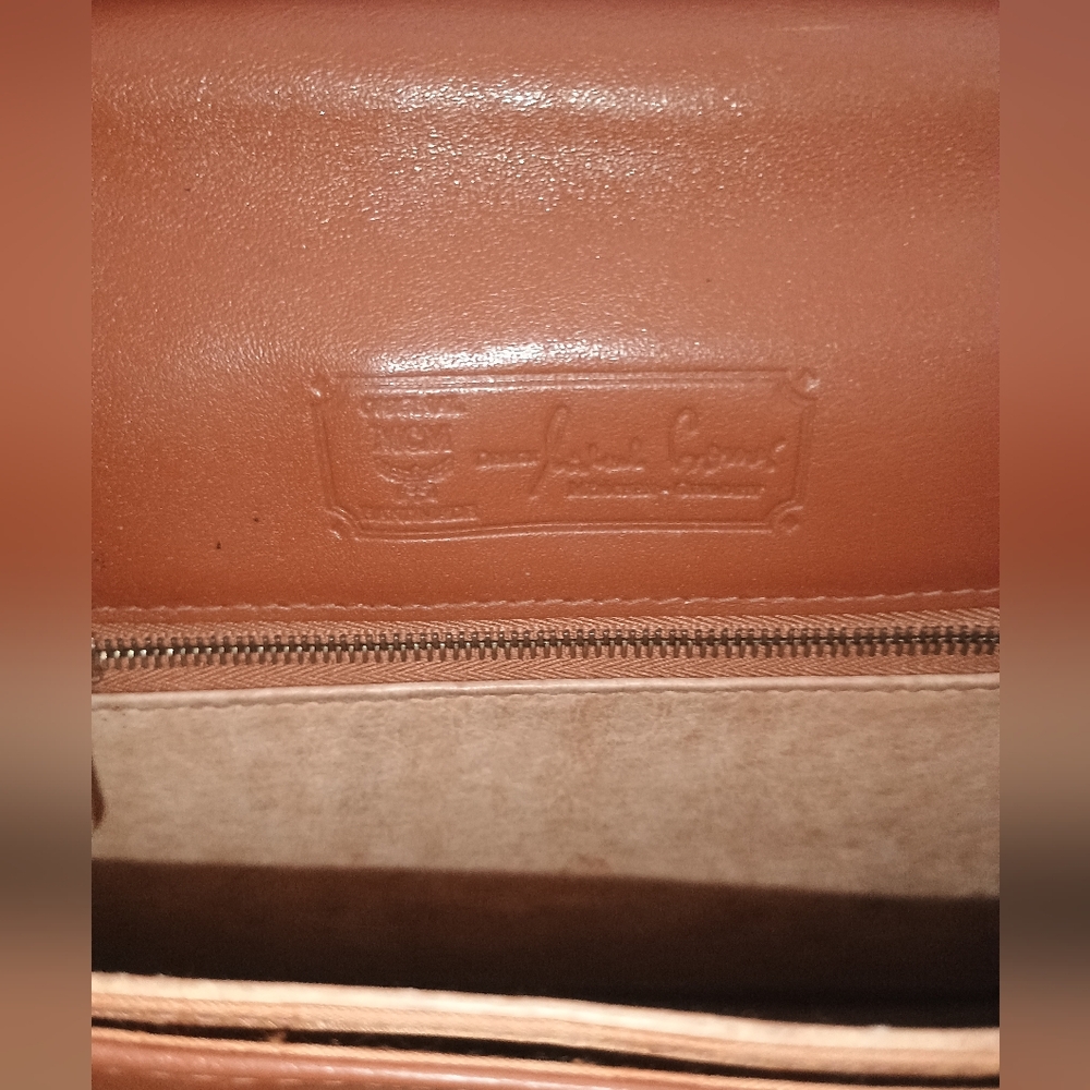 MCM VINTAGE COGNAC KELLY BAG - Picture 12 of 13